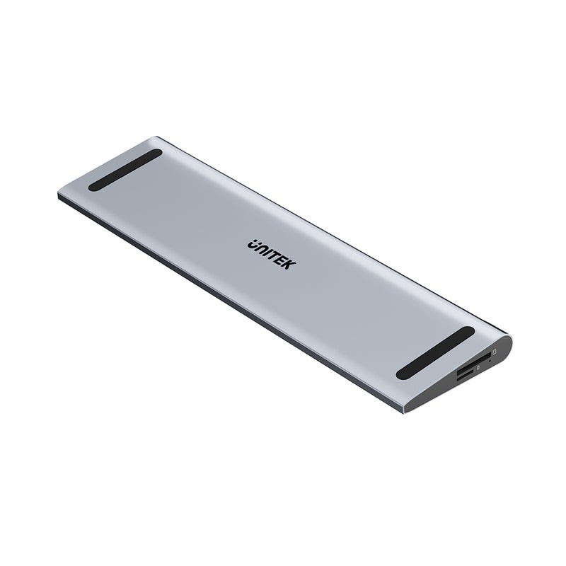 UNITEK uHUB15+ Estación Dock USB-C Triple 4K KVM, Conmutador de Doble Host, Salida Triple 4K (2× HDMI + DP), Carga Power Delivery 100W, Ethernet Gigabit, Puertos USB-A/USB-C, SD/TF, Audio