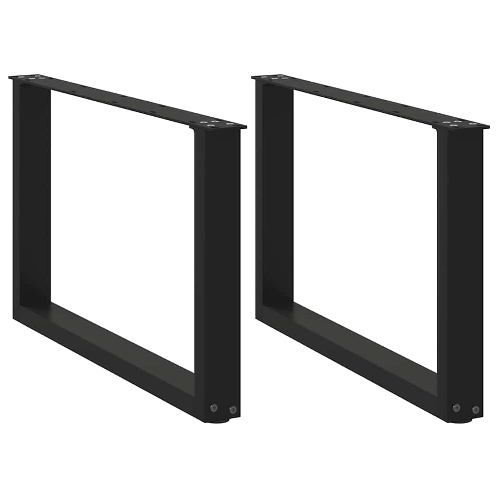 vidaXL Patas para mesa de centro en forma de U (2 unidades) 60 x (42-43) cm, acero