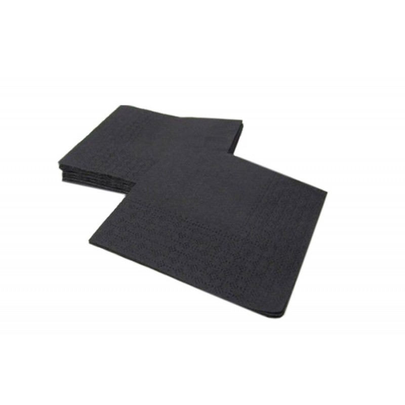 6000 Uds. Servilleta Celulosa Negra 20x20 2 Hojas. | Ref: 3220NG