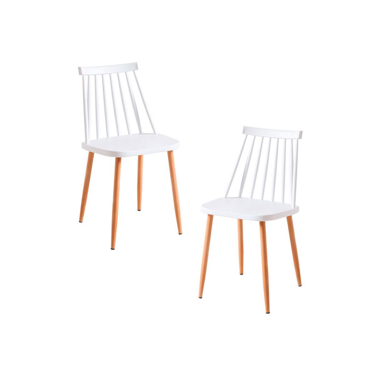 Regalos Miguel - Packs Sillas Comedor - Pack 2 Sillas Bik - Blanco