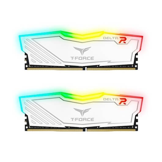 Teamgroup - Memoria RAM DDR4 T-FORCE DELTA RGB 16 GB (2x8 GB) a 3200 MHz CL16 para gaming y overclocking con XMP 2.0 y disipador térmico de aluminio