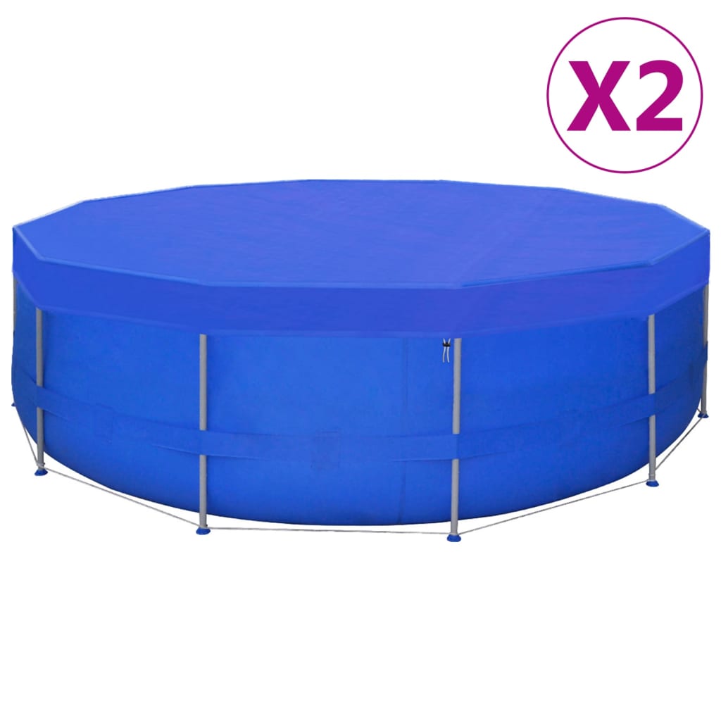vidaXL Cubierta de Piscina Redonda PE 90 g/m² Invierno Toldo Patio (2 unidades) Dimensiones Ø 460 cm, Ø 540 cm