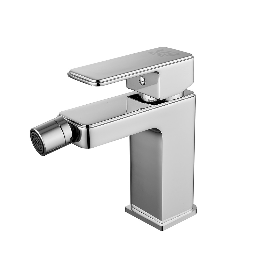 DP GRIFERÍA Grifo de Bide Monomando Serie Yangtse Sin Base, Cartucho de Discos Cerámicos 35mm S/F, Acabado Cromo, Latiguillos de 500mm con Certificado CE