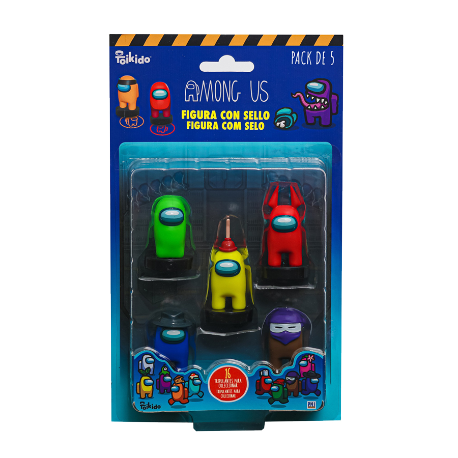 Bizak Among Us - Figura con Sello Pack de 5 Blister (64115041)