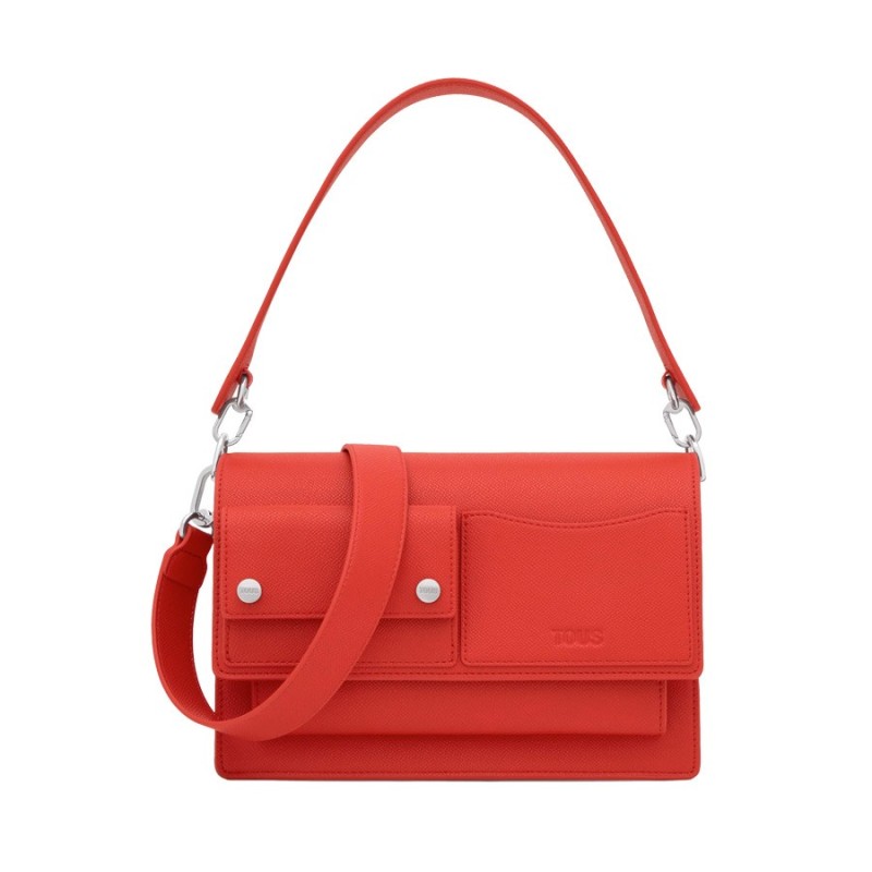 Bandolera Tous Mediana Audree Pockets Rojo 2002358117