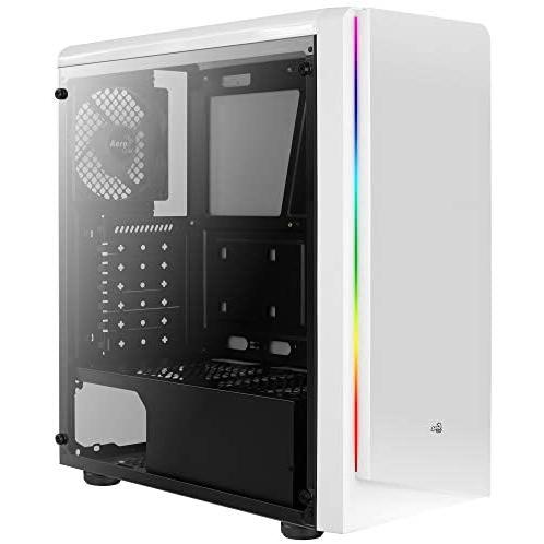 Caja semitorre aerocool rift white iluminacion rgb usb 3.0 card reader diseño de doble camara ventana lateral total sin fuente de alimentacion
