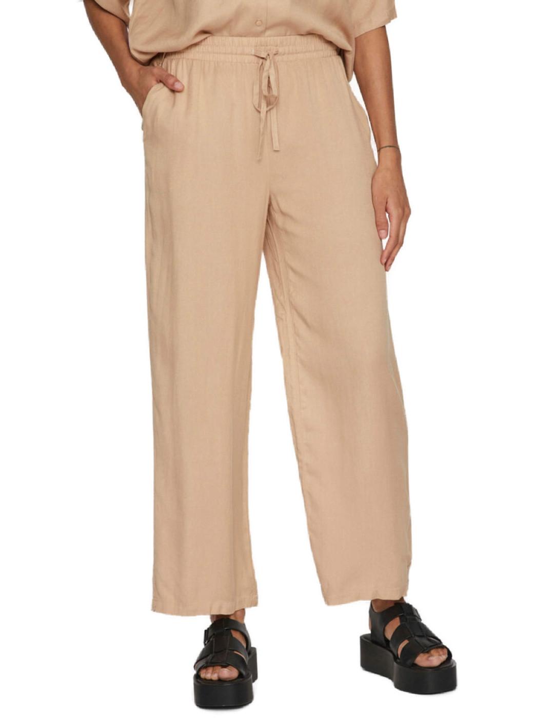 Pantalón Vila Pricil crema para mujer