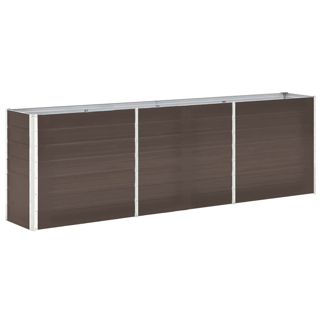 vidaXL Arriate de jardín de acero galvanizado marrón dimensiones 240 x 80 x 45 cm,  320 x 80 x 77 cm,  320 x 80 x 45 cm y mas