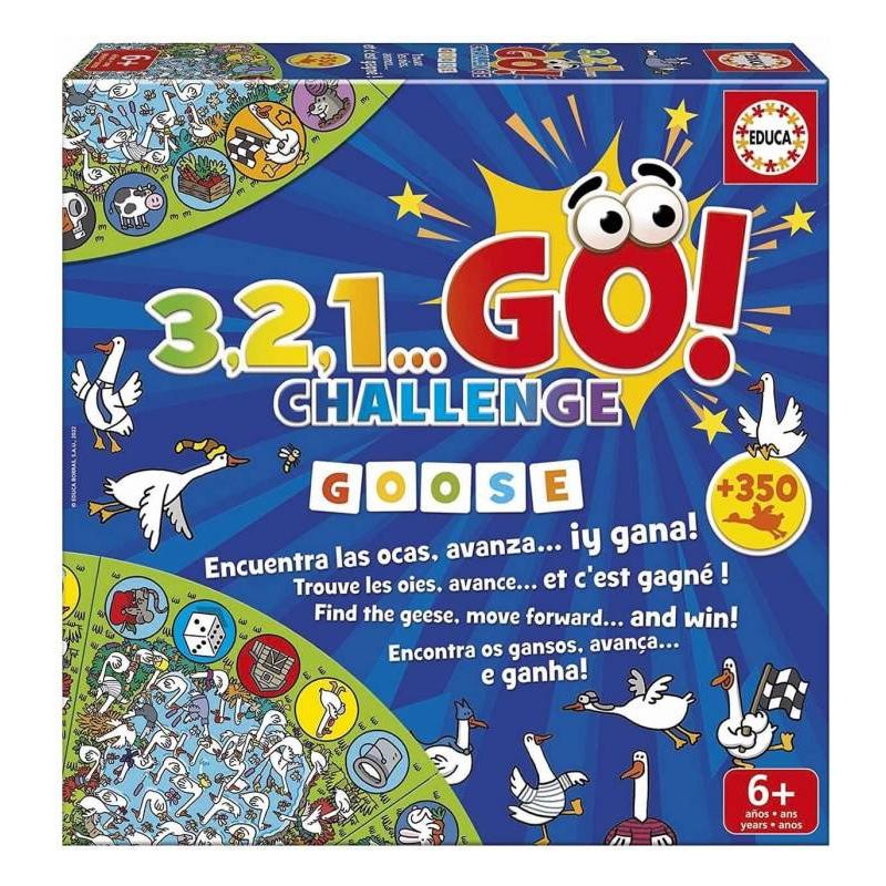Juego de mesa 3,2,1… GO Challenge Oca ¿Dónde están Las ocas? de Educa