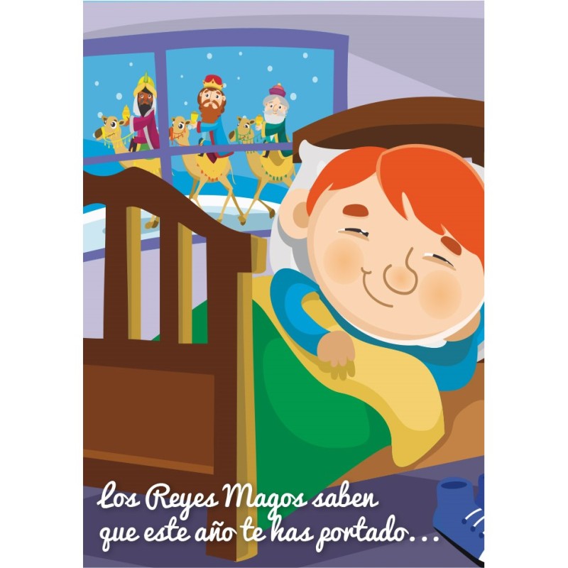 Tarjeta Navidad Felicitación niño reyes 15X21CM Antracita Raíz Tarjetas Inicio Tarjeta Navidad Antracita