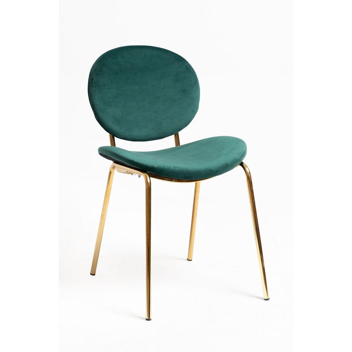 Regalos Miguel - Sillas Comedor - Silla Lenor Golden Terciopelo - Verde