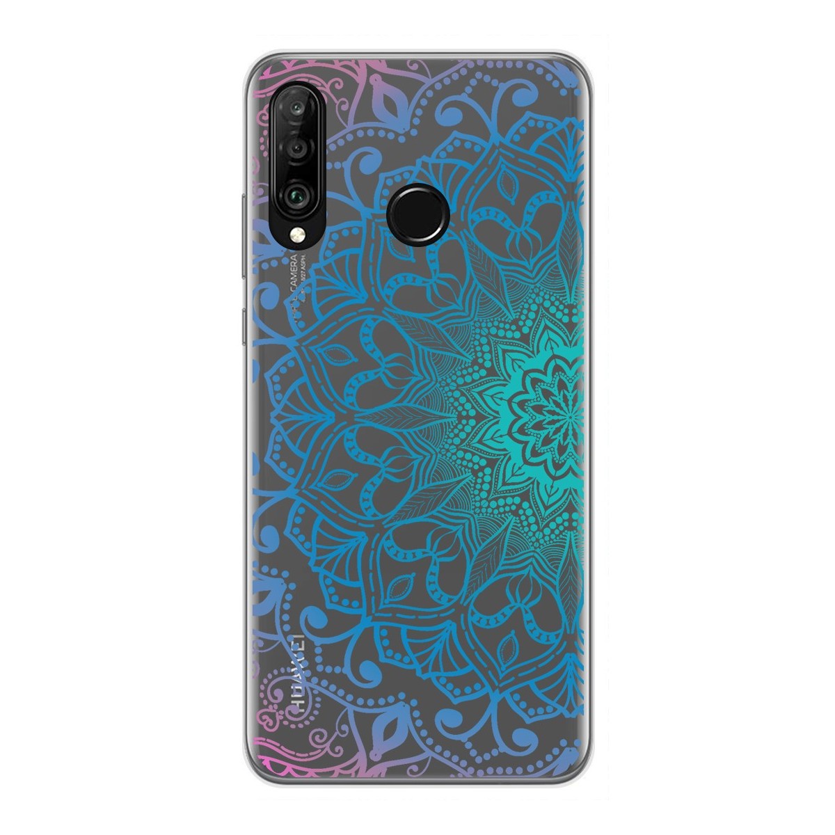 Tumundosmartphone Funda Gel Transparente para Huawei P30 Lite diseño Mandala Dibujos