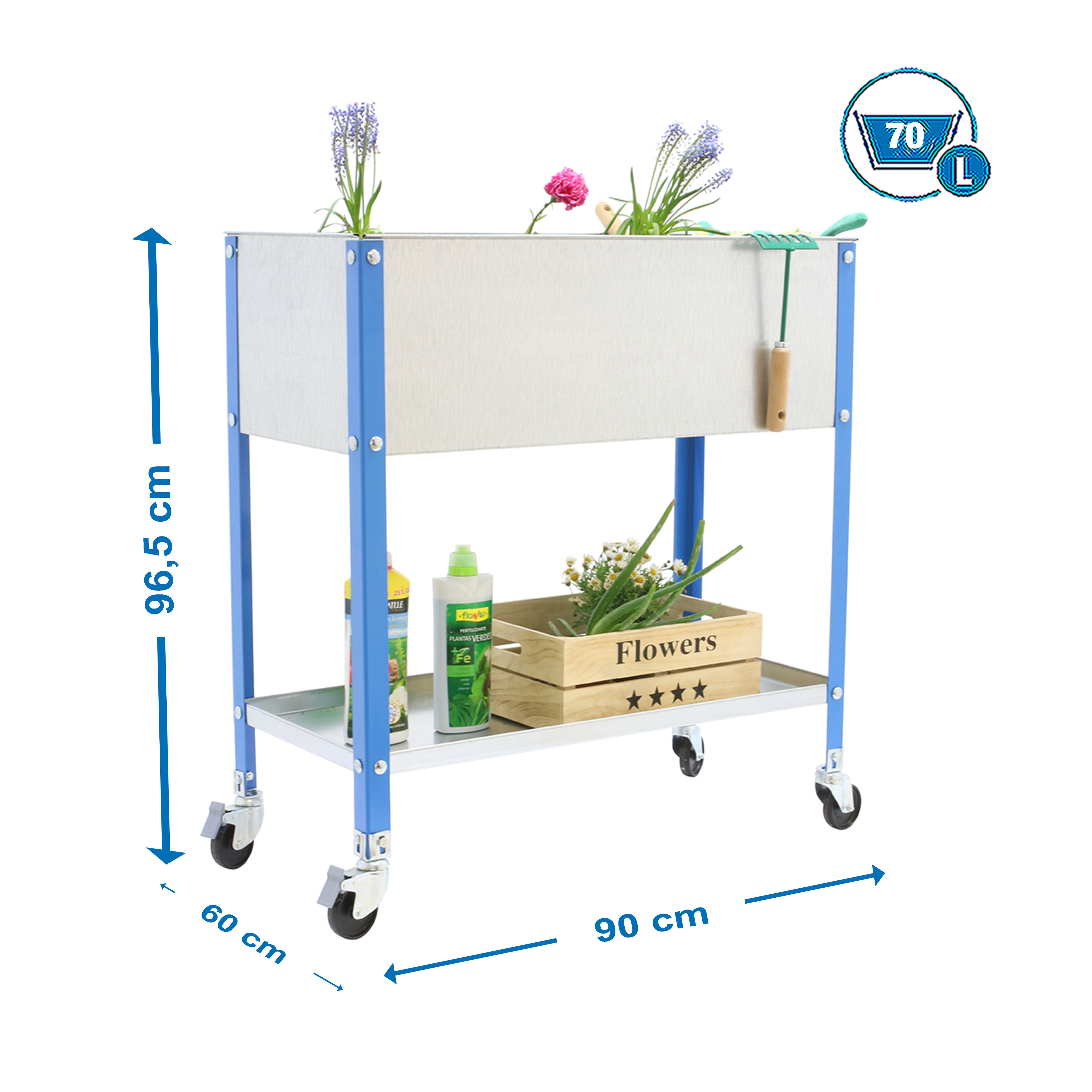 Estantería SIMONRACK Simongarden urban top mob. 900x600 azul/galv