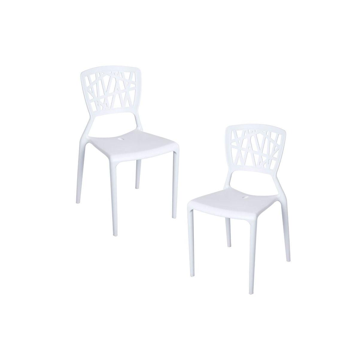 Regalos Miguel - Packs Sillas Jardín - Pack 2 Sillas Delta - Blanco