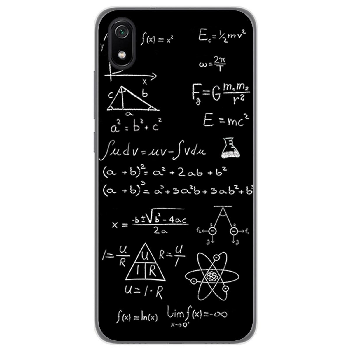 Tumundosmartphone Funda Gel Tpu para Xiaomi Redmi 7A diseño Formulas Dibujos