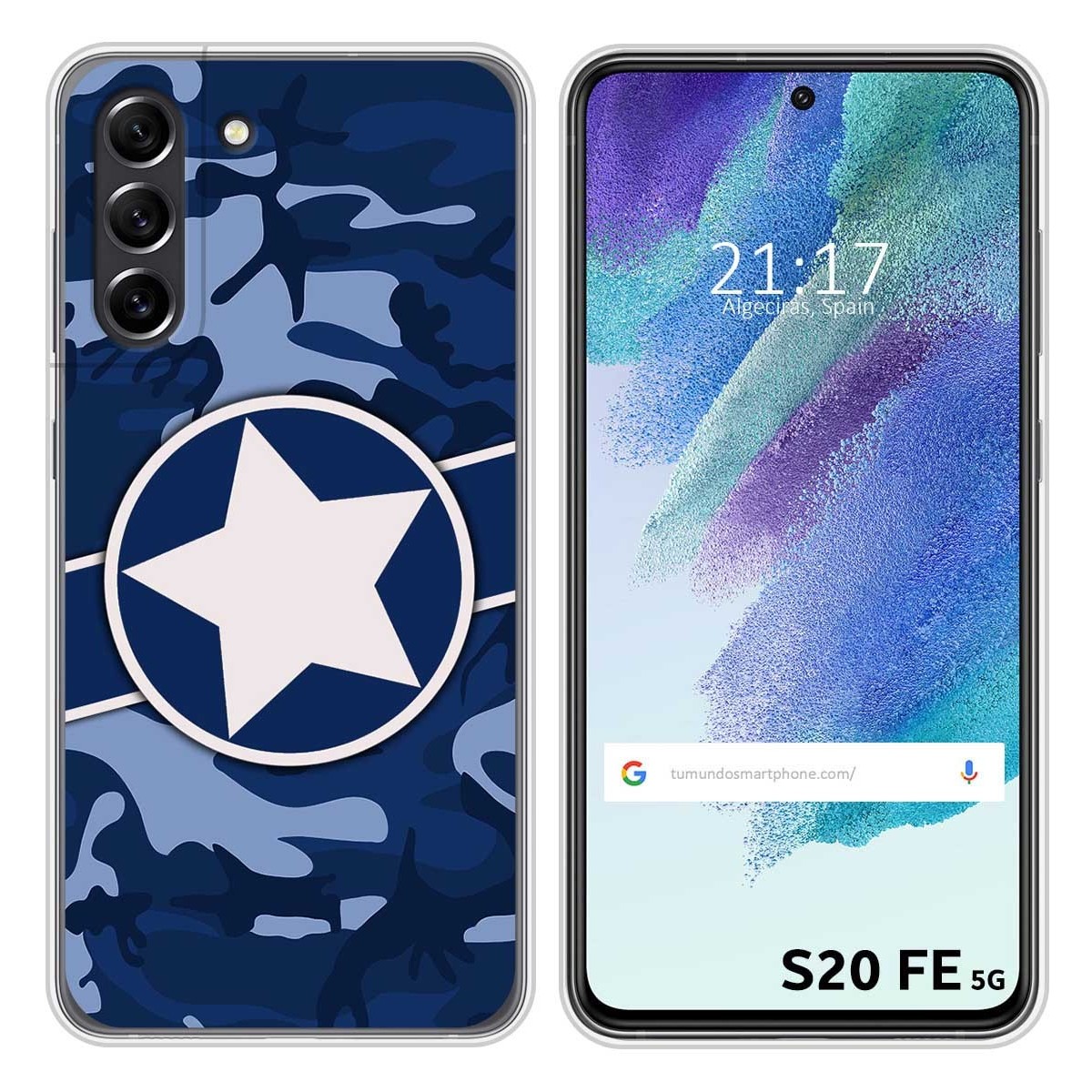 Funda Silicona para Samsung Galaxy S21 FE 5G diseño Camuflaje 03 Dibujos