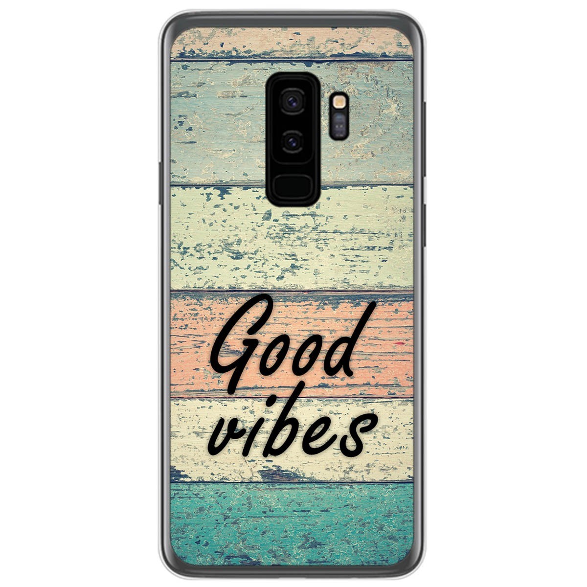 Tumundosmartphone Funda Gel Tpu para Samsung Galaxy S9 Plus diseño Madera 01 Dibujos