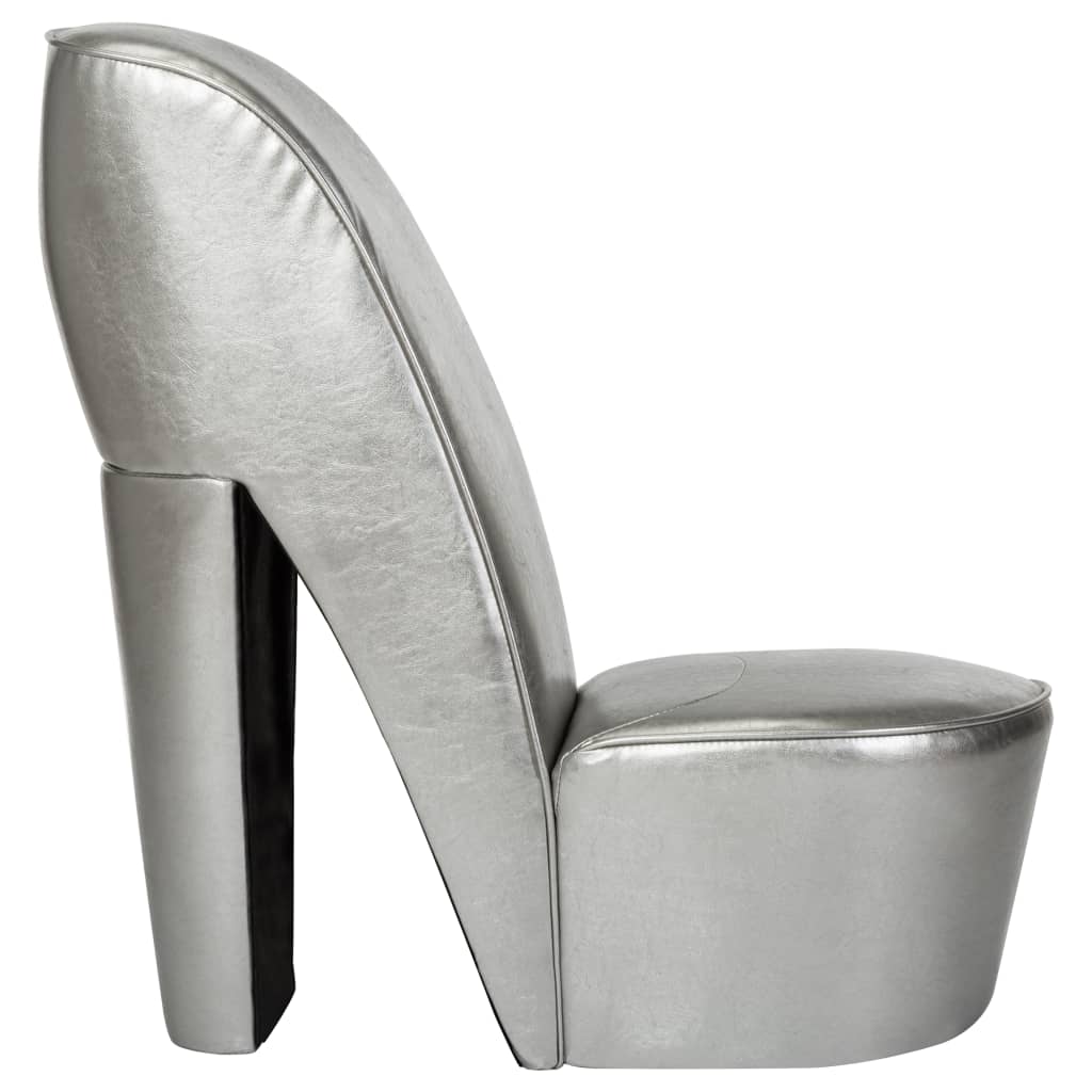 Vidaxl Sillón en Forma de Zapato de Tacón de Cuero Sintético con Diseño Extravagante - Rojo