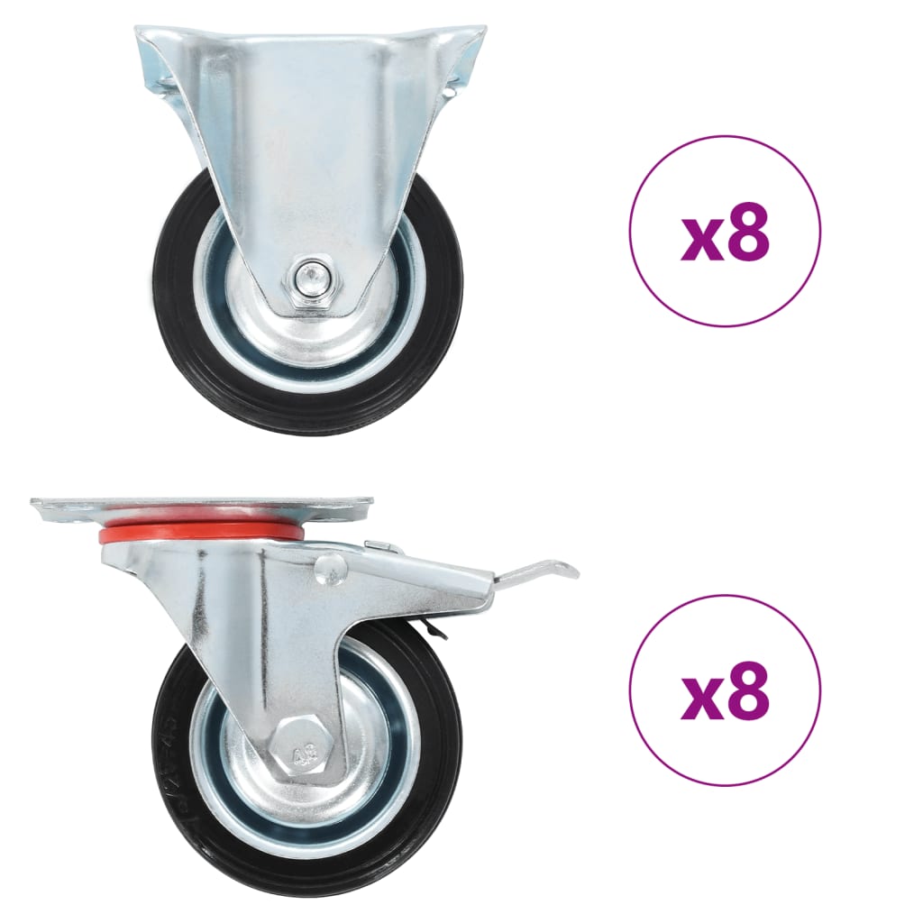 vidaXL Ruedas unidades 75 mm en  8 uds, 12 uds o 24 uds y más