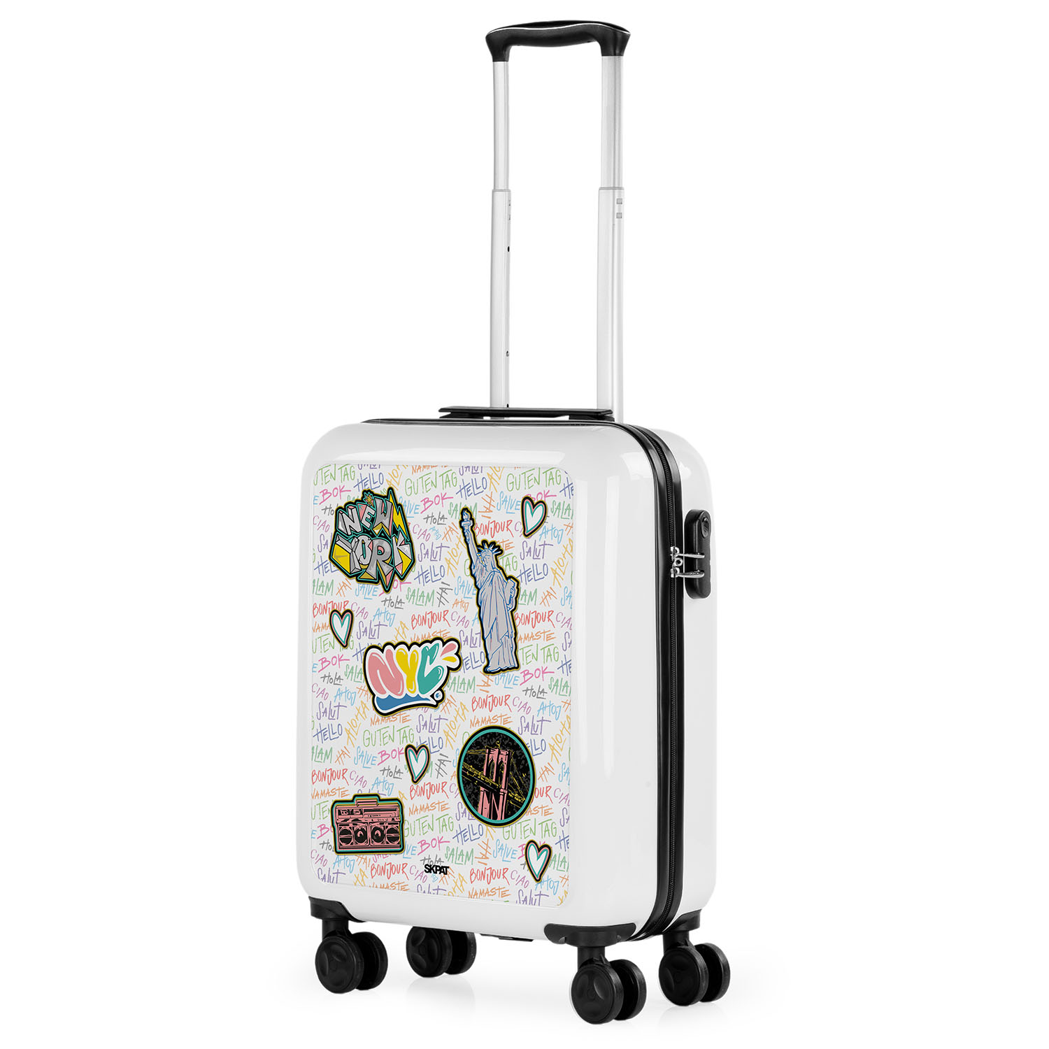 Skpat - Maletas De Viaje Cabina 55X40x20 - Maletas Viaje Cabina 4 Ruedas. Maleta De Cabina Ligera. Maletas De Viaje Infantiles. Maletas Cabina Con Candado Combinacion 132650
