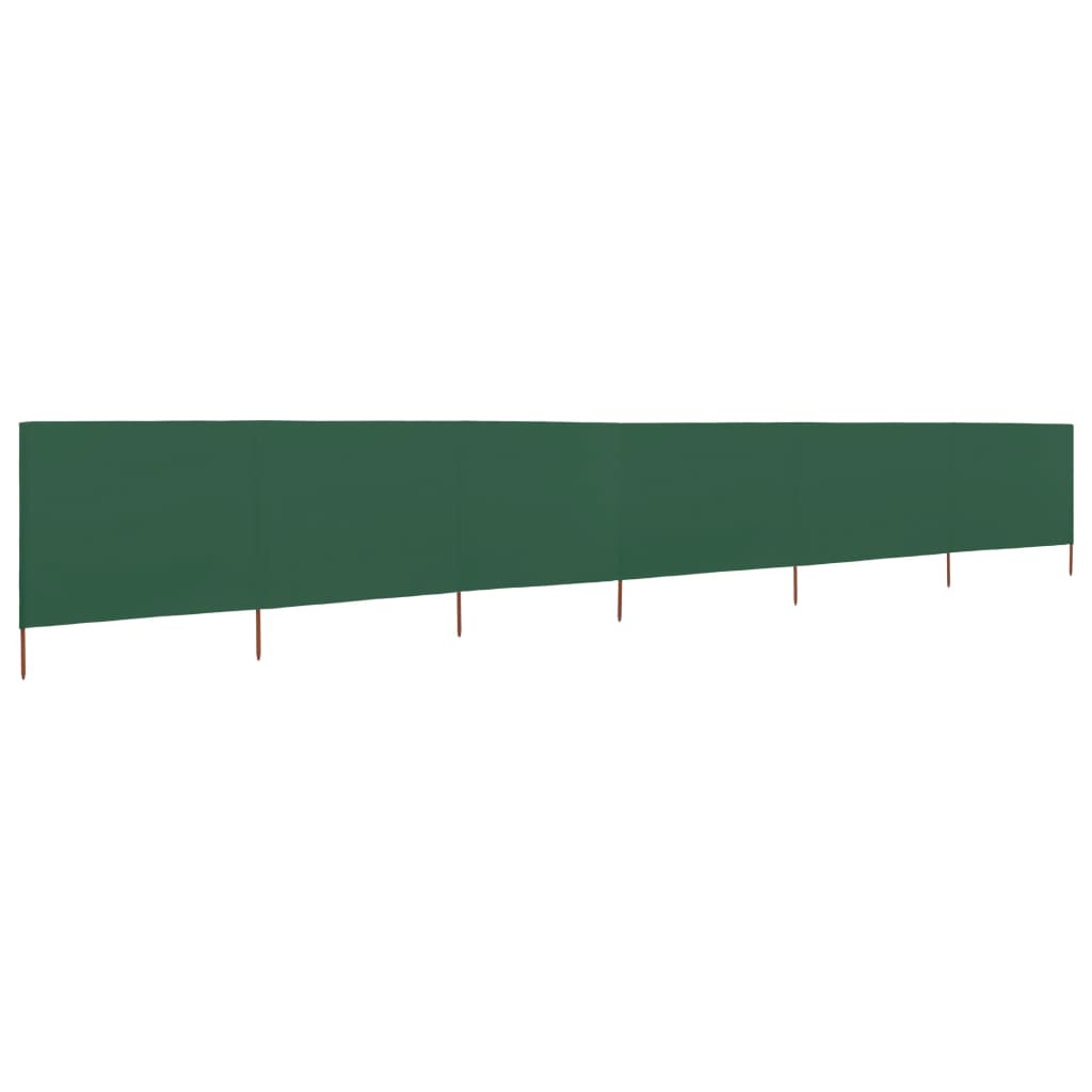 vidaXL Paravientos de playa de 6 paneles tela 800x160 cm Color Blanco arena, Verde, Antracita