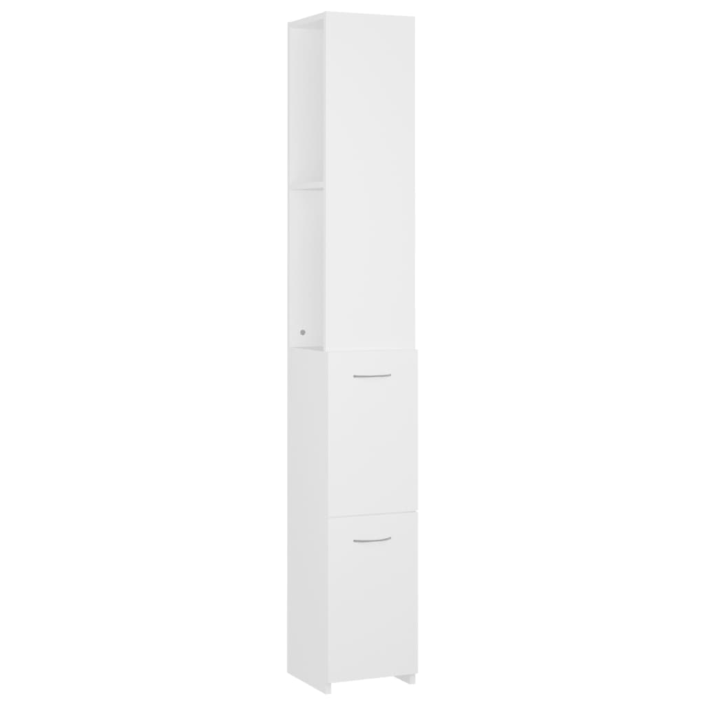 vidaXL Armario de baño madera contrachapada blanco 25x26,5x170 cm