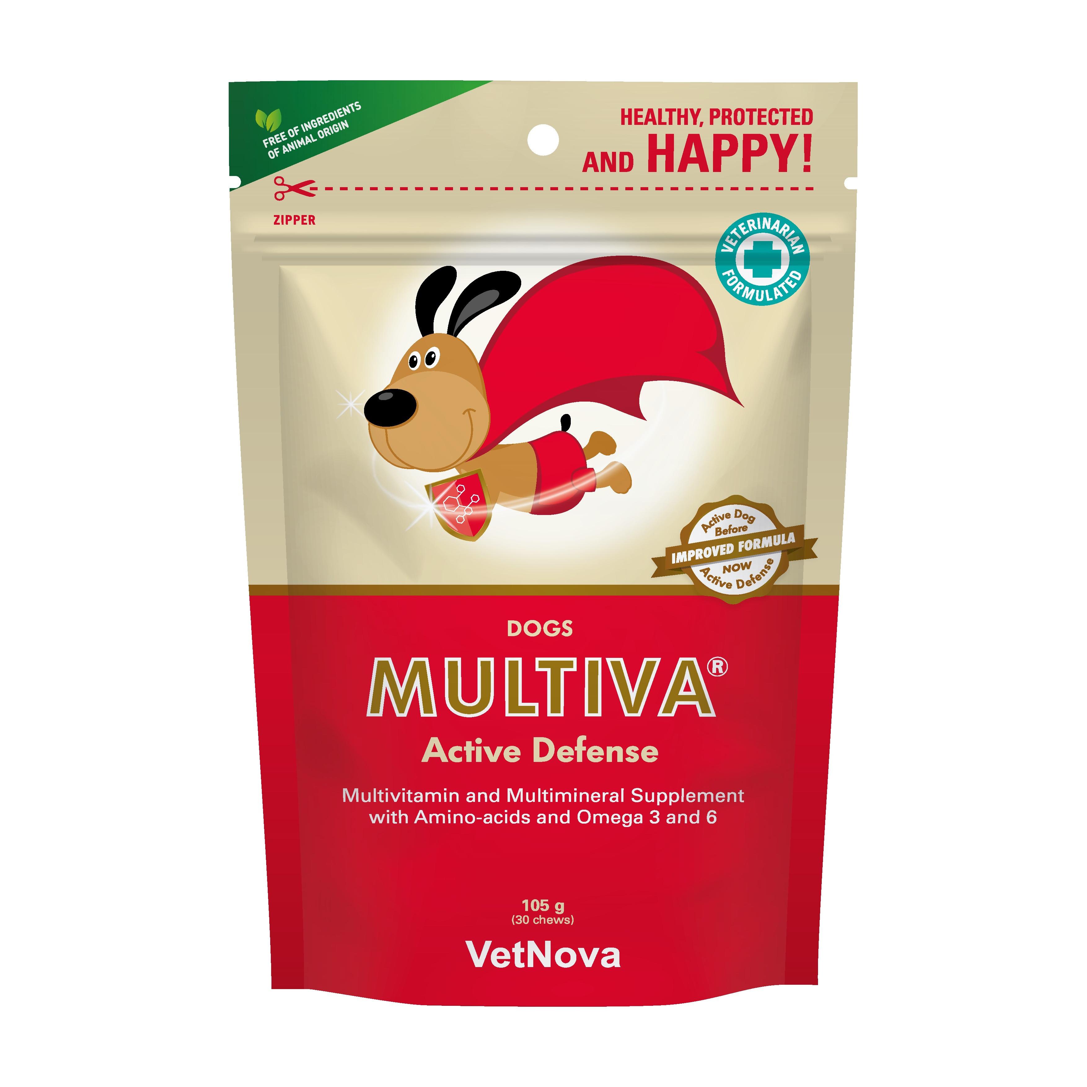 Multiva Active Dog 30 chews  Suplemento multivitamínico para perros
