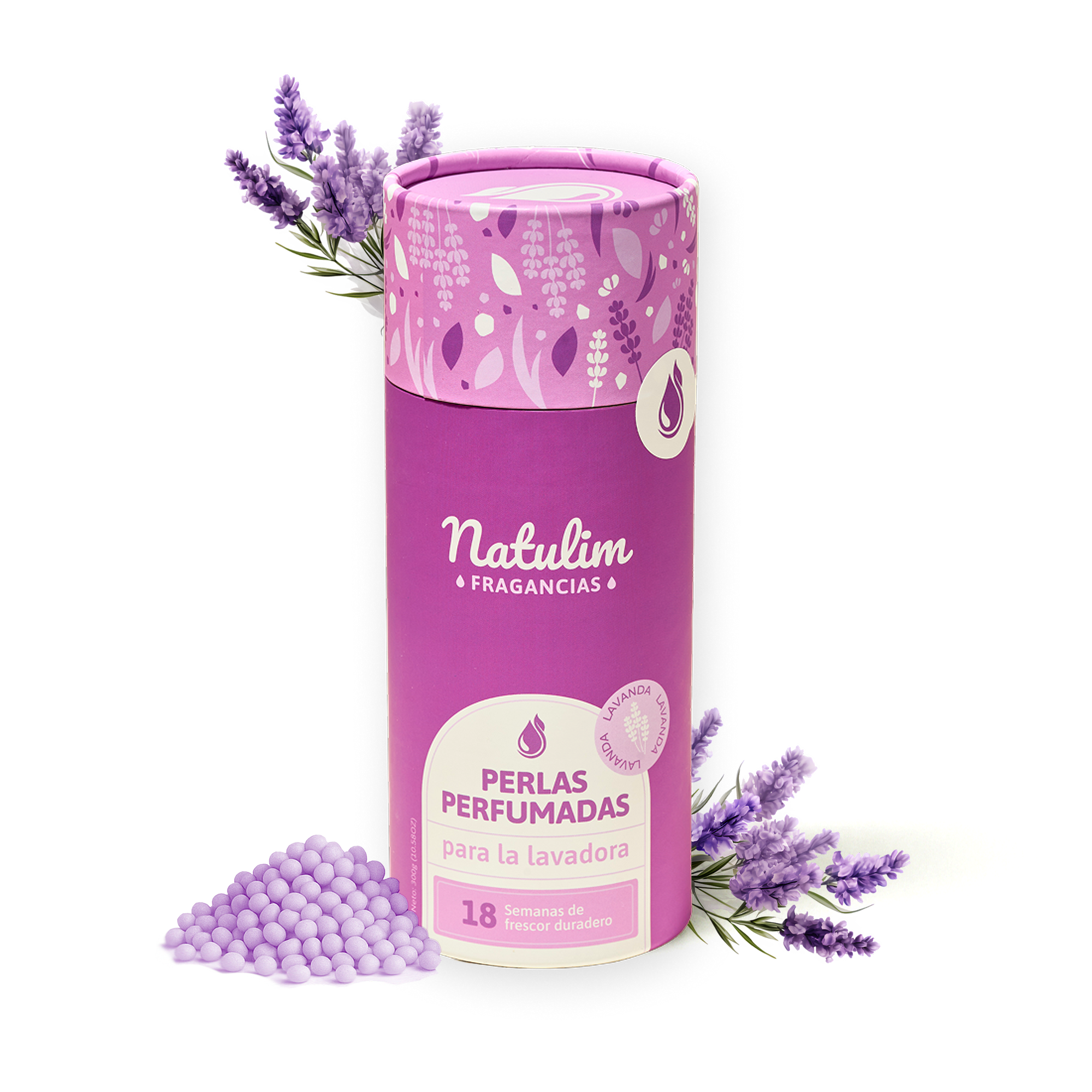 Natulim Perlas Perfumadas - Perlas Aromatizantes para Ropa - Extra olor intenso y Fragancia Duradera - Sin Químicos Nocivos - Facil de usar en lavadora - Aromatiza tu colada - Apto Pieles Sensibles y todo tipo de Prendas - 30 Lavados (300 gr)