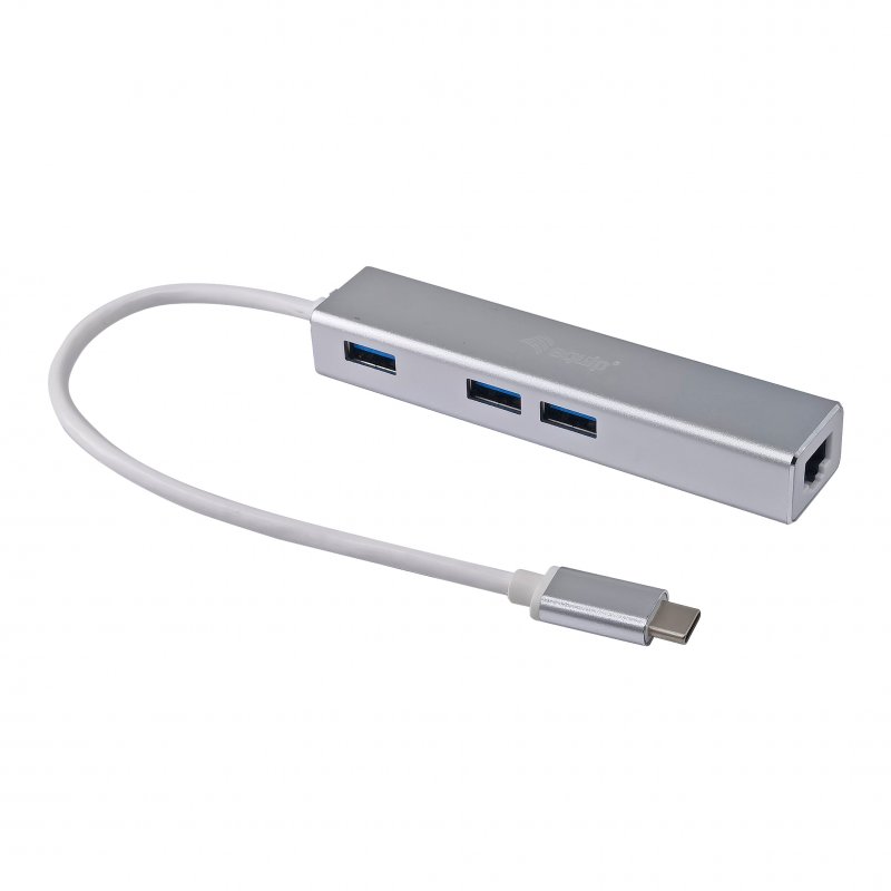 Equip usb-c to usb 3.0 hub 3 ports with gigabit ethernet port