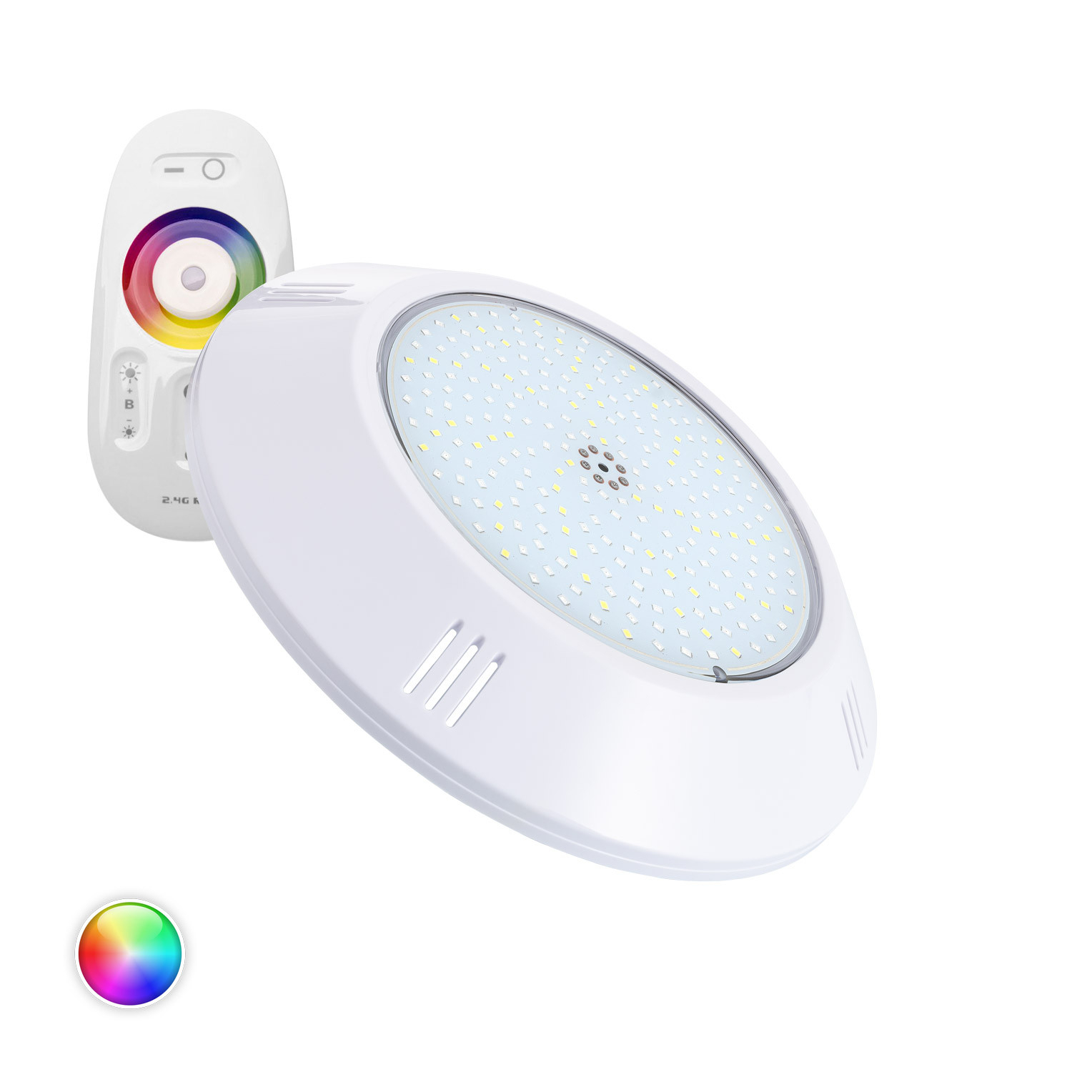 Ledkia Foco Piscina Superficie LED RGBW Sumergible 12V DC IP68 20W RGBW