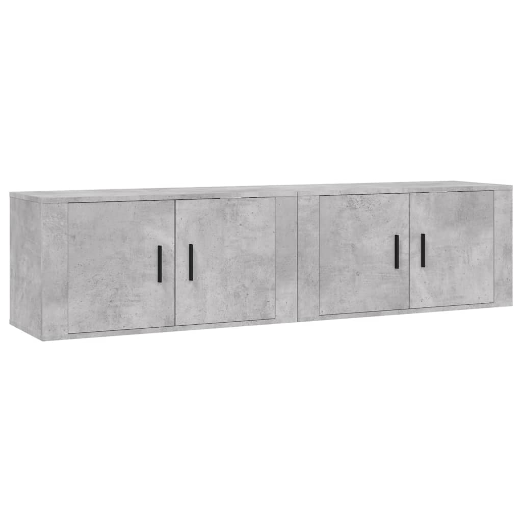 vidaXL Muebles para TV de pared 2 uds 80x34,5x40 cm, Mueble de Salon, Mueble TV, Mueble TV salon, Mesa de TV, Mueble tele