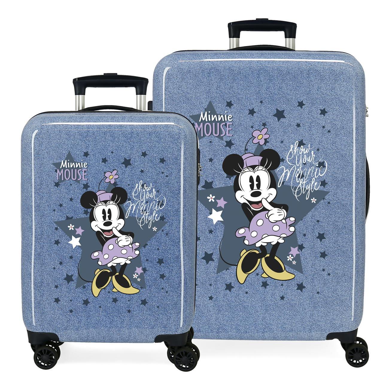 Disney Minnie Juego De Maletas ABS Rígida Minnie Style Azul