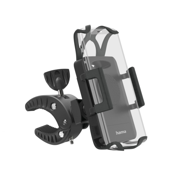 Hama strong soporte de bicicleta para smartphone - ancho dispositivo de 5 a 9cm - peso max 230g - universal - manillares hasta 3cm - color negro