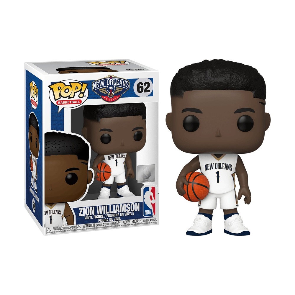 FUNKO POP! NBA: PELICANS - ZION WILLIAMSON, 44279, Nº 62, TIENDA CON LICENCIA OFICIAL, FIGURA, JUGUETE, CABEZÓN, VINILO, MUÑECO, JUGADOR, BASKET, BALONCESTO, DEPORTES