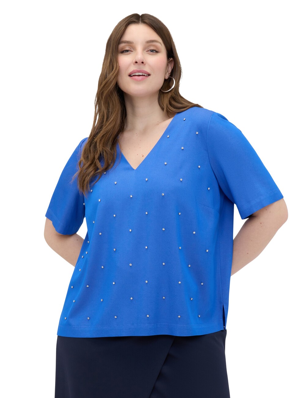 Fiorella Rubino - Blusa de viscosa con destellos luminosos