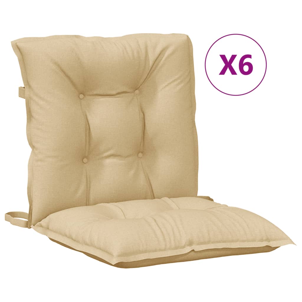 Vidaxl Cojines Silla Respaldo Bajo 6 Ud Tela 100x50x7 Cm Color Antracita Melange