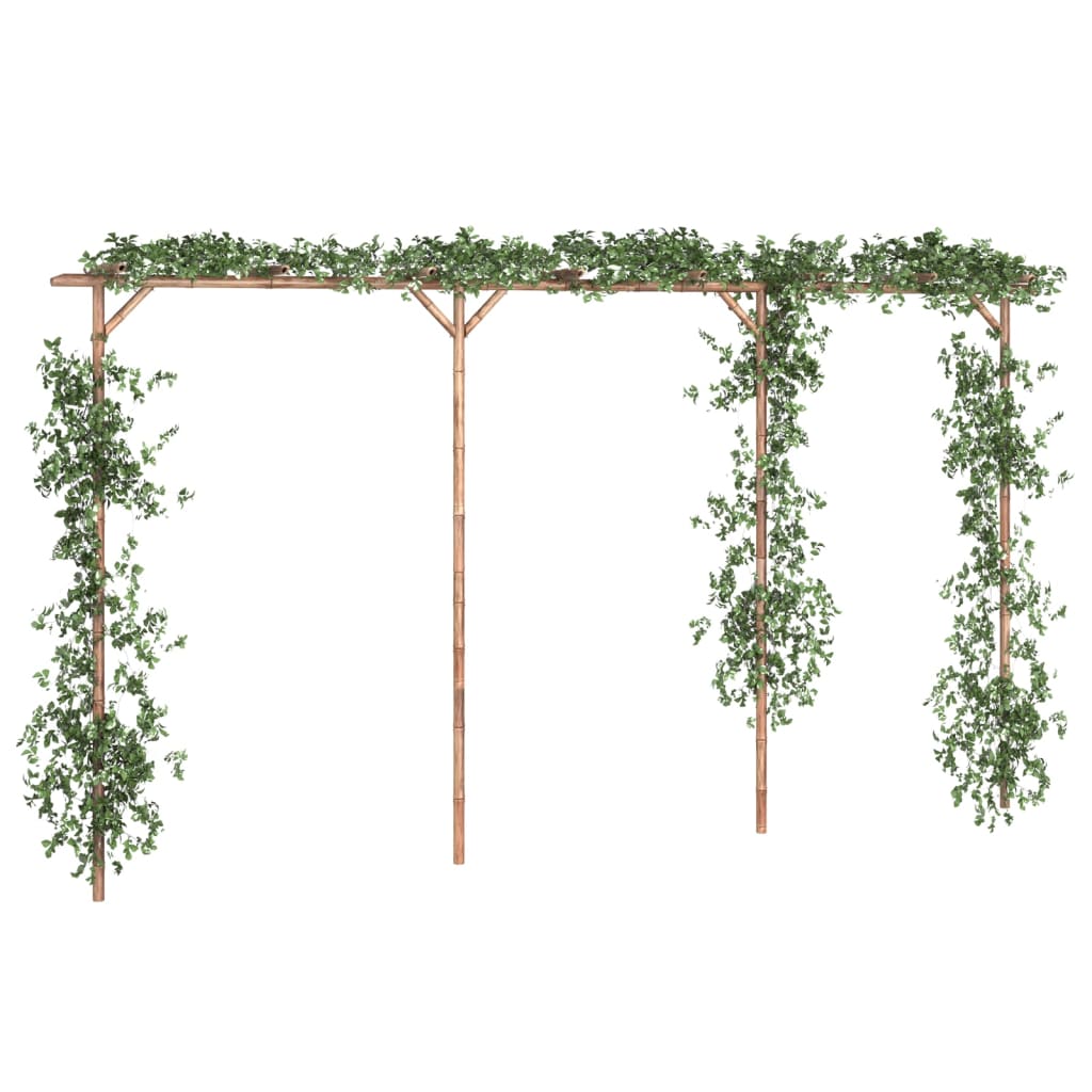 Vidaxl Pérgola de Bambú 385x40x205 Cm para Jardín, Patio y Terraza