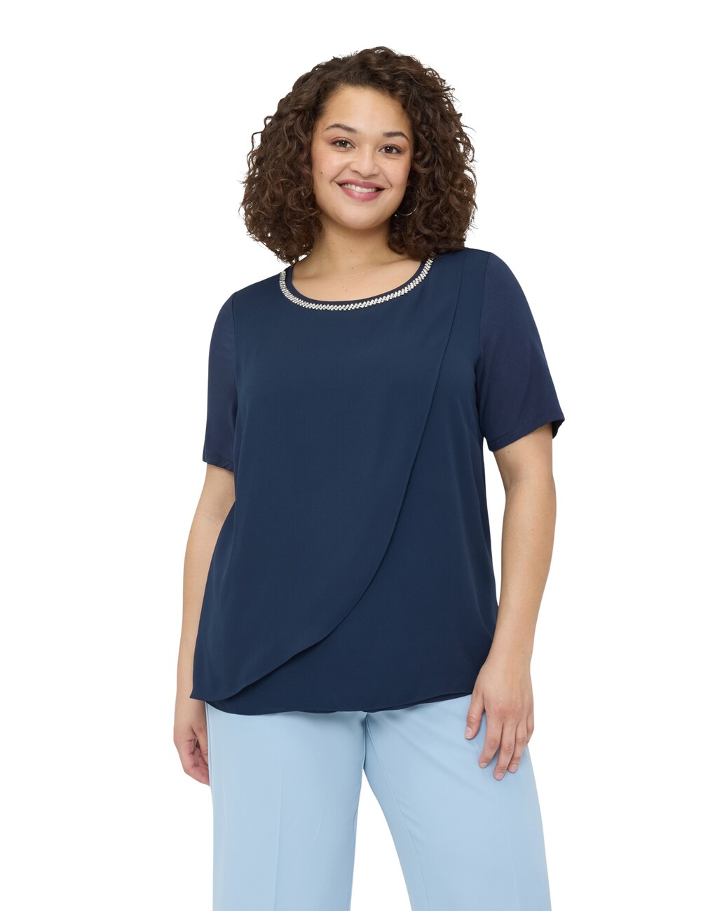 Fiorella Rubino - Camiseta con detalle en el escote