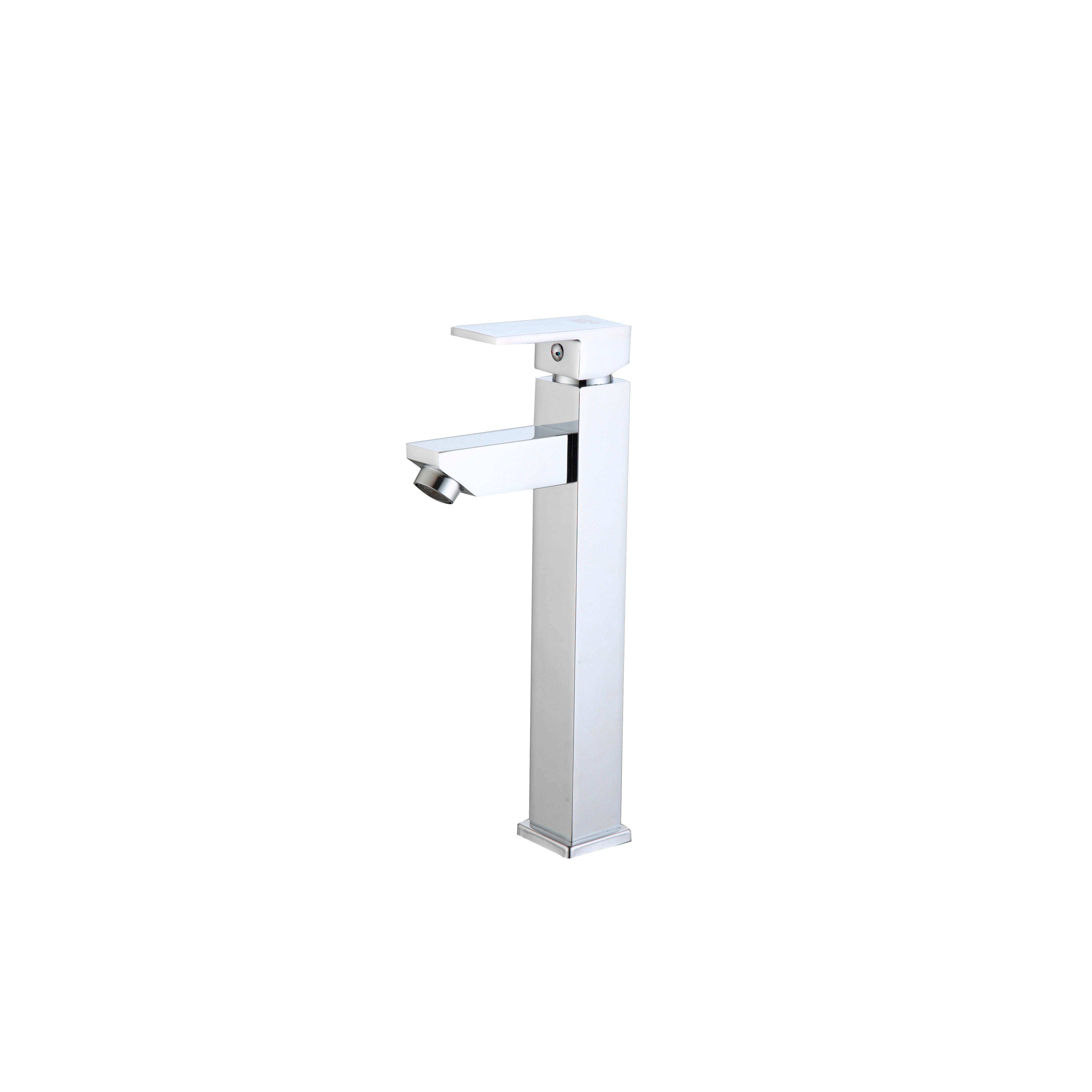 DP GRIFERÍA Grifo Lavabo Alto Serie Amazonas Base de Latón Cartucho Cerámico Cromado