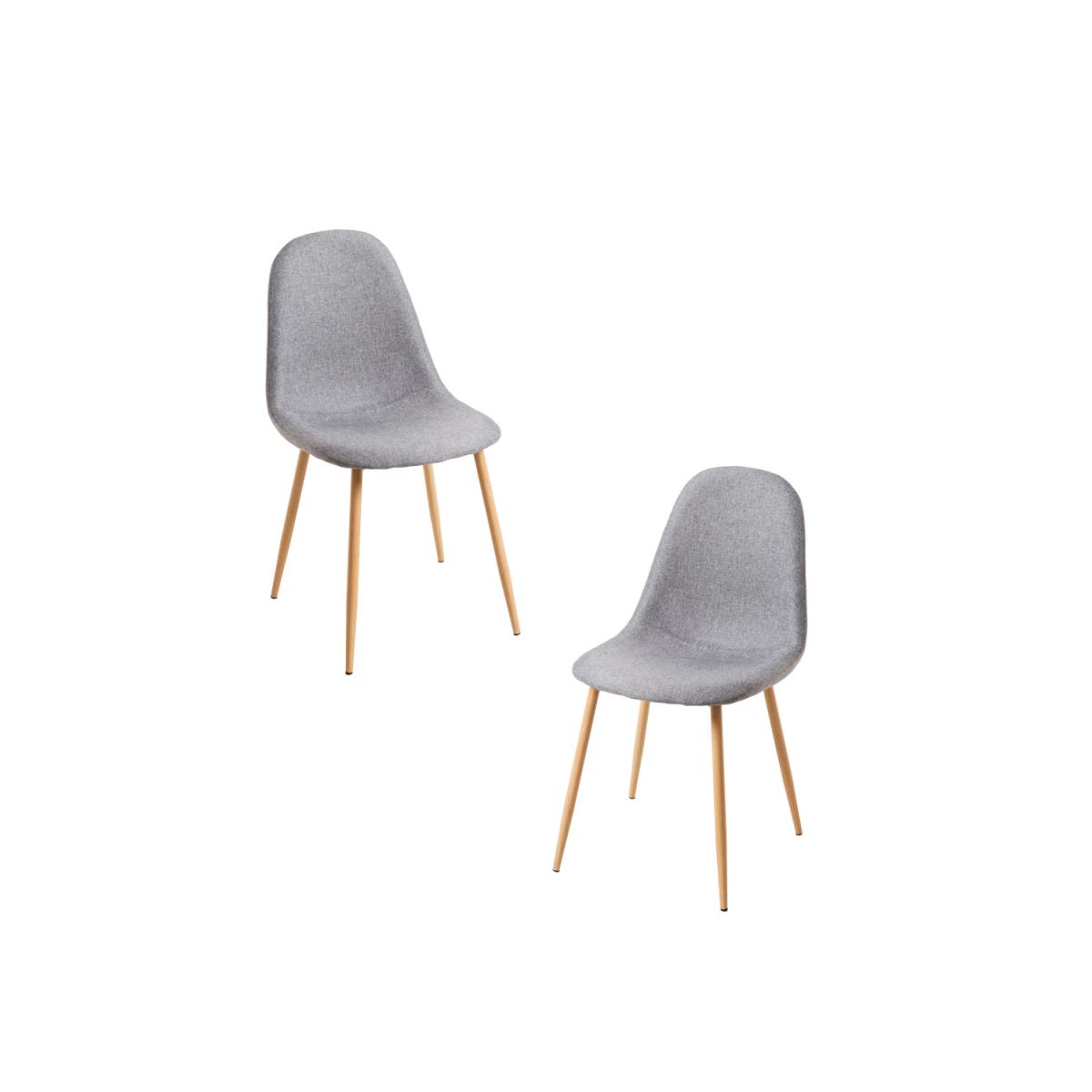 Regalos Miguel - Packs Sillas Comedor - Pack 2 Sillas Teok Tela - Gris claro