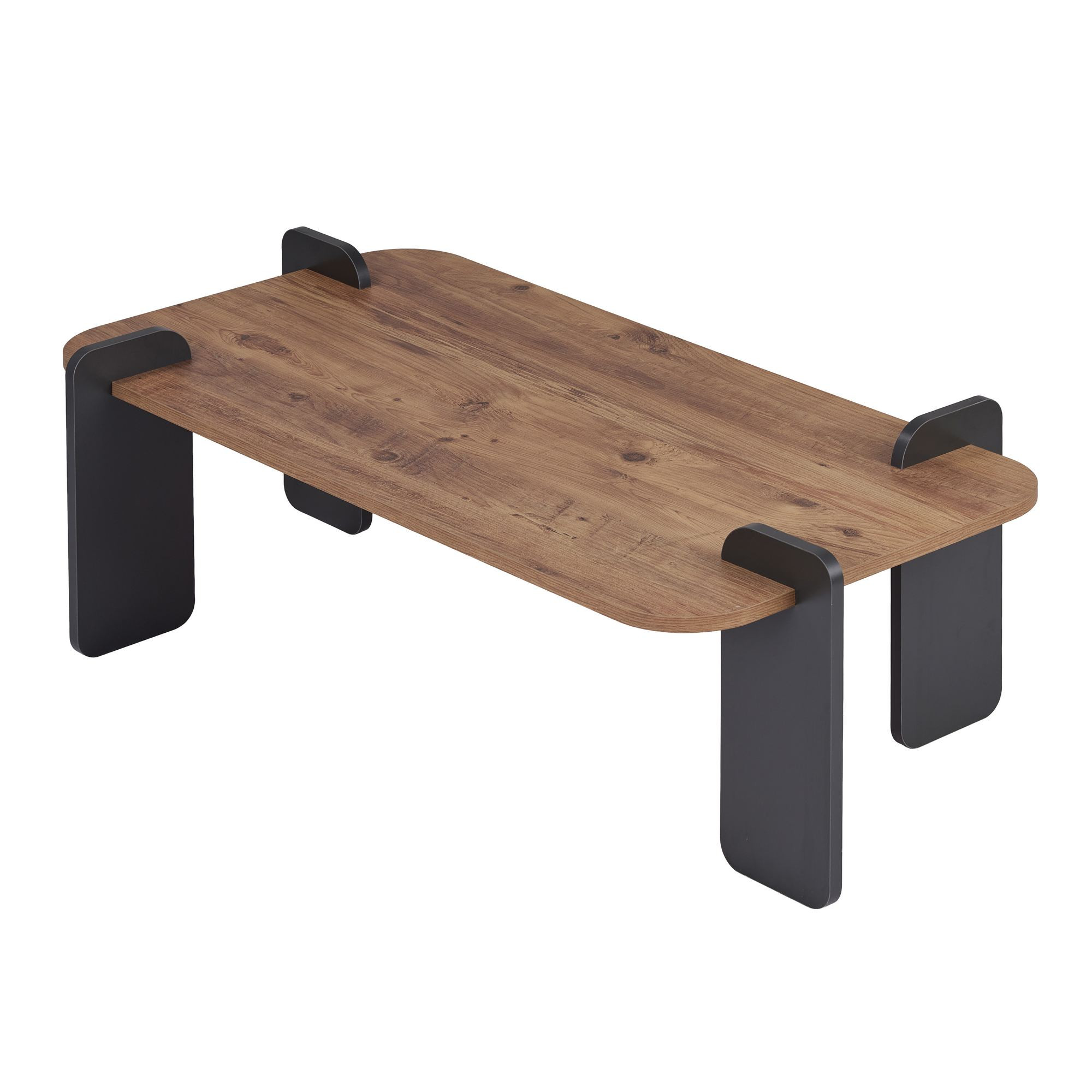 Habitat y Jardin - Mesa baja de madera "Renard" - 120 x 60 x 35 cm - Marrón claro