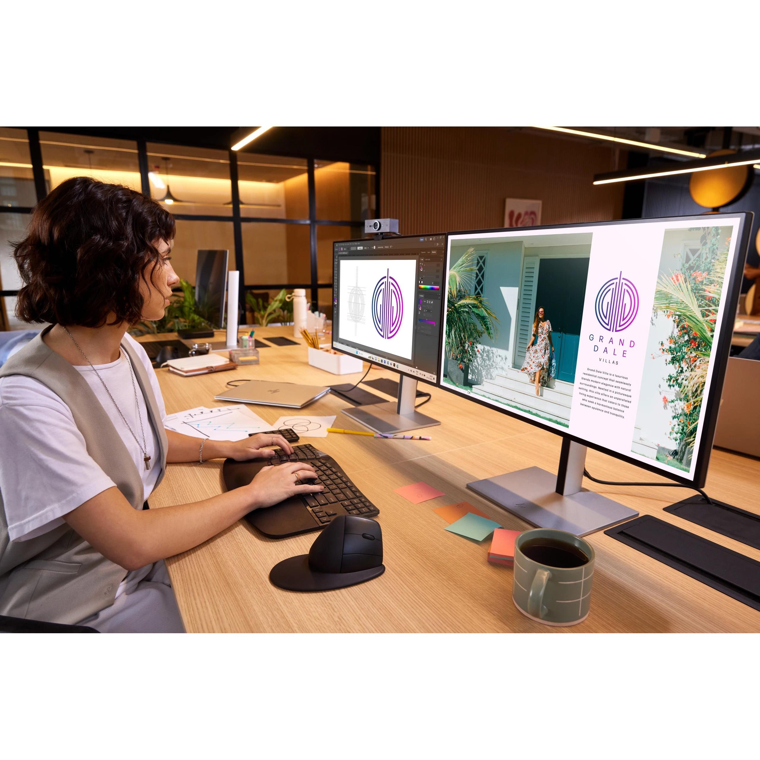 Monitor de Diseño y Creatividad IPS HP 27" Ultrawide 8J4D8A5#ABB  | 120 Hz, 5 ms, 16 :9, HDMI y DisplayPort, Ajustable en altura ·