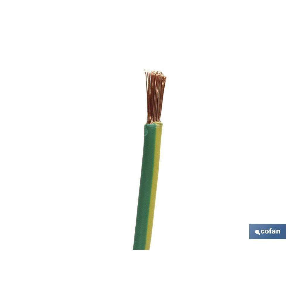 Rollo cable h07v-k 1x6mm2 amar/ver (100m)