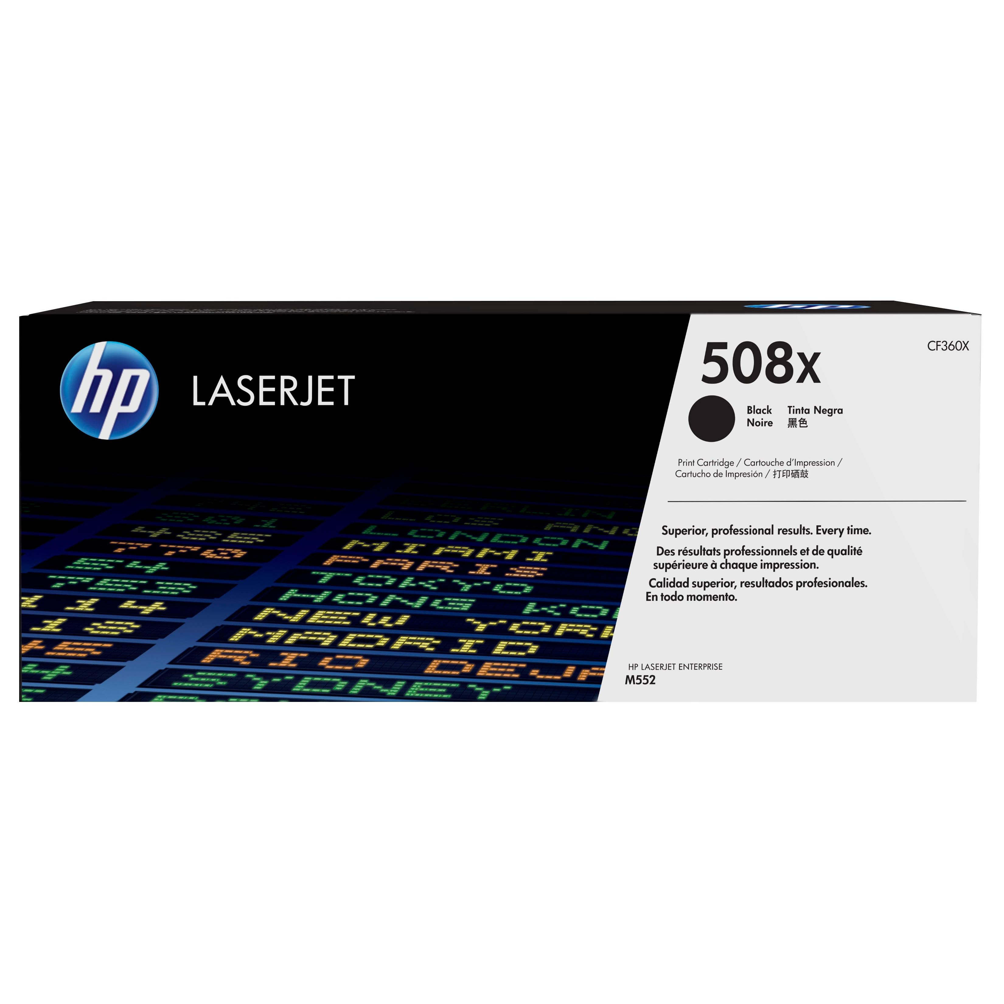 Cartucho de tóner original LaserJet 508X negro de alta capacidad