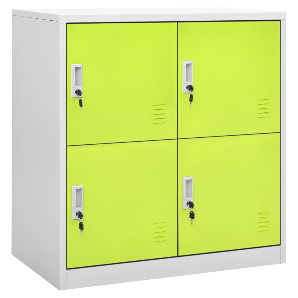 vidaXL Armario taquilla de acero 90x45x92,5 cm en color Gris claro y azul/Gris claro y rojo/Gris claro y verde y más | almacenamiento funcional diseño moderno para baño dormitorio sala