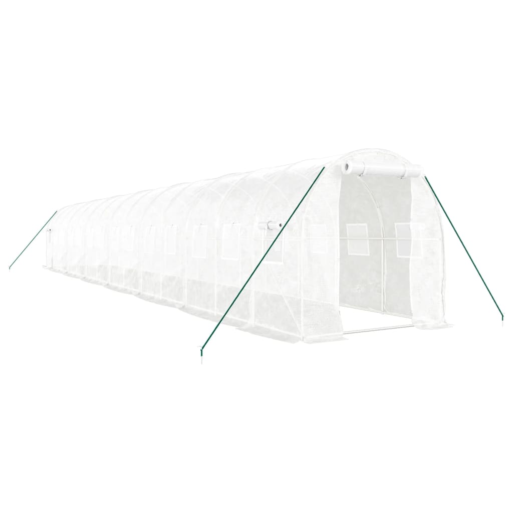 vidaXL Invernadero con estructura de acero blanco Multitalles