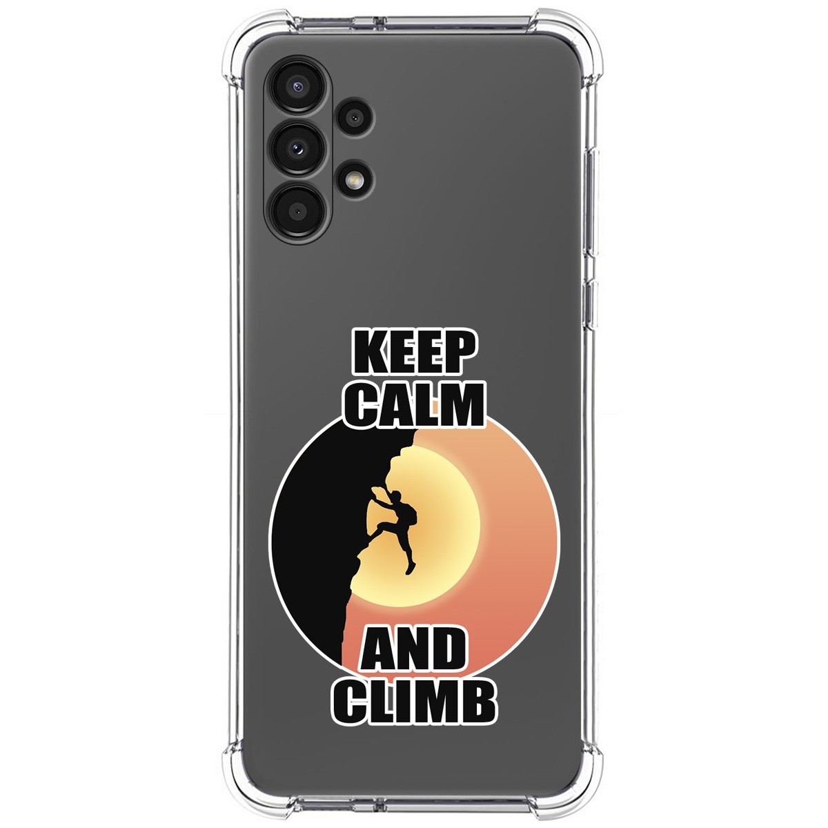 Funda Silicona Antigolpes para Samsung Galaxy A13 4G diseño Hombre Escalada Dibujos