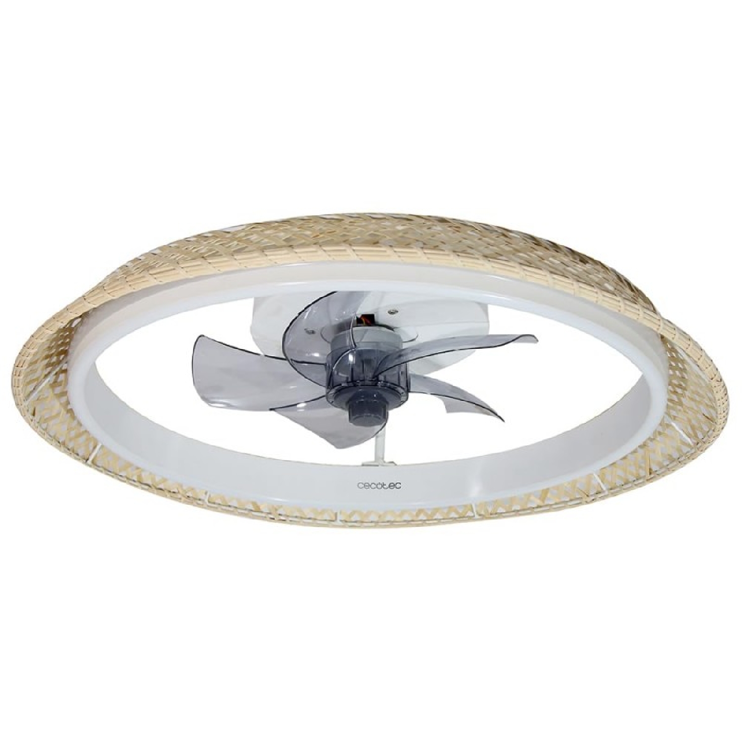 Cecotec Ventilador de Techo con Luz EnergySilence LampAero 620 Natural Design. Motor DC 20W, luz LED, 5 aspas 17 pulgadas
