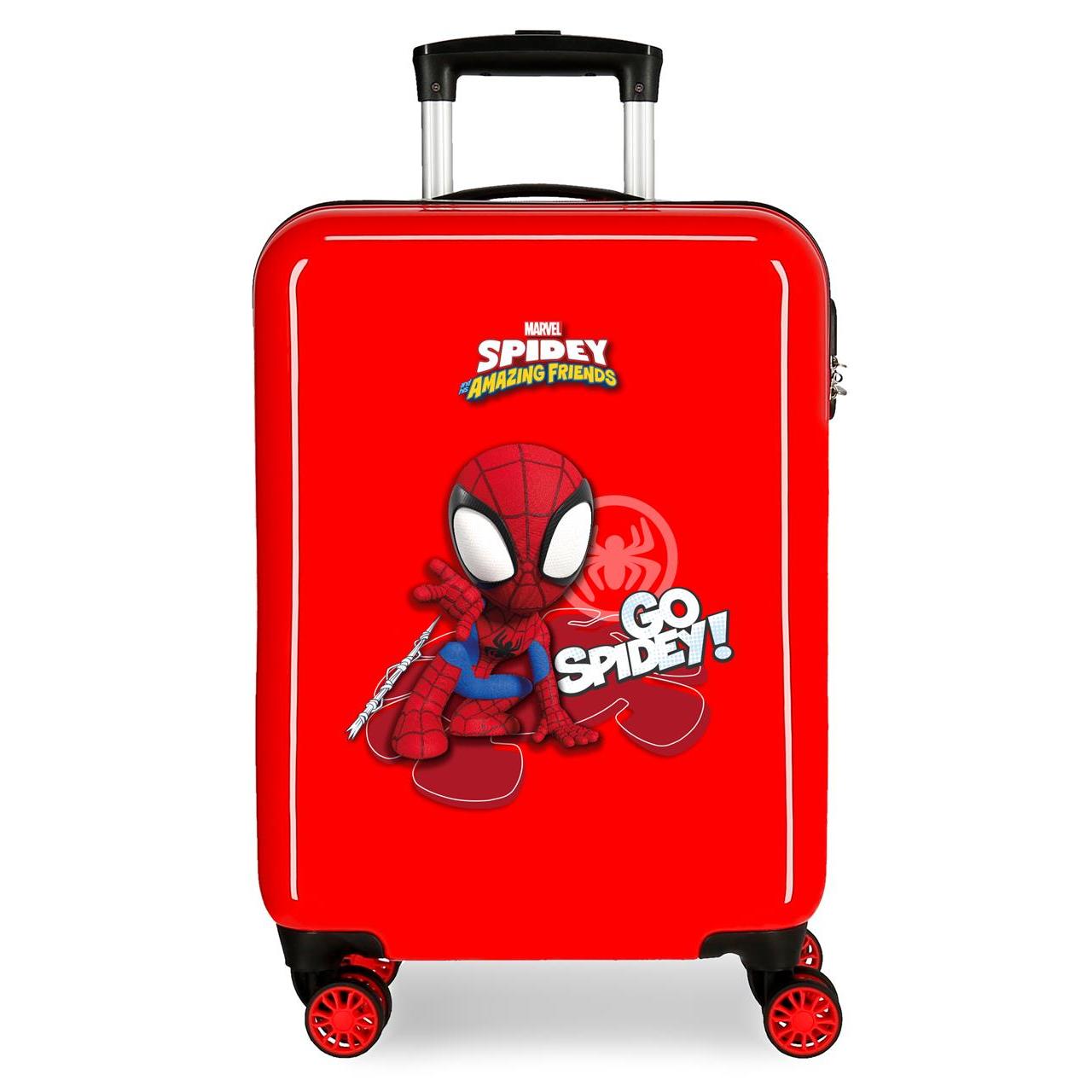 Marvel Maleta De Cabina ABS Rígida Go Spidey Rojo