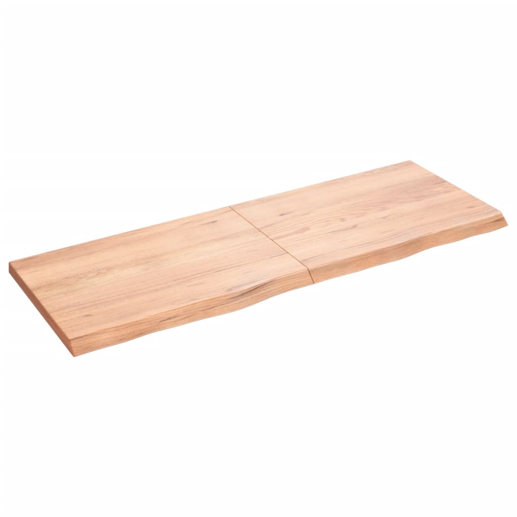 Vidaxl Estante Pared Madera Roble Tratada 140x50x(2-4)cm Natural